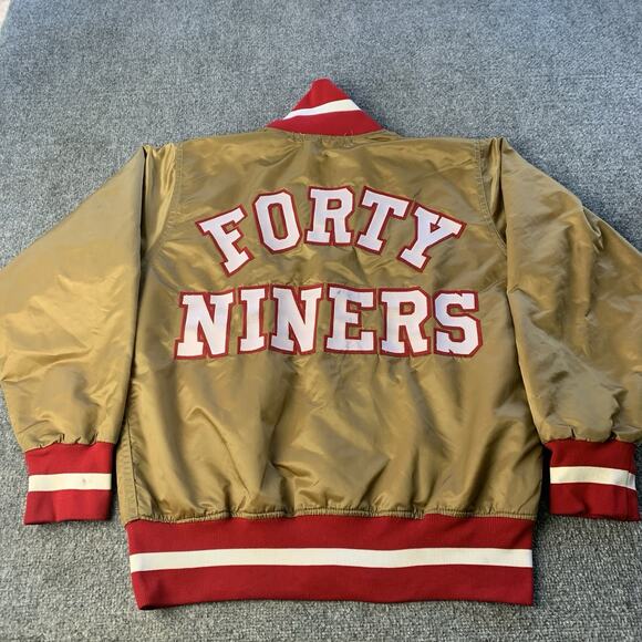 Vtg Wilson San Francisco 49ers Satin Bomber Jacket NFL Made In USA - Men’s 38 - Picture 2 of 16